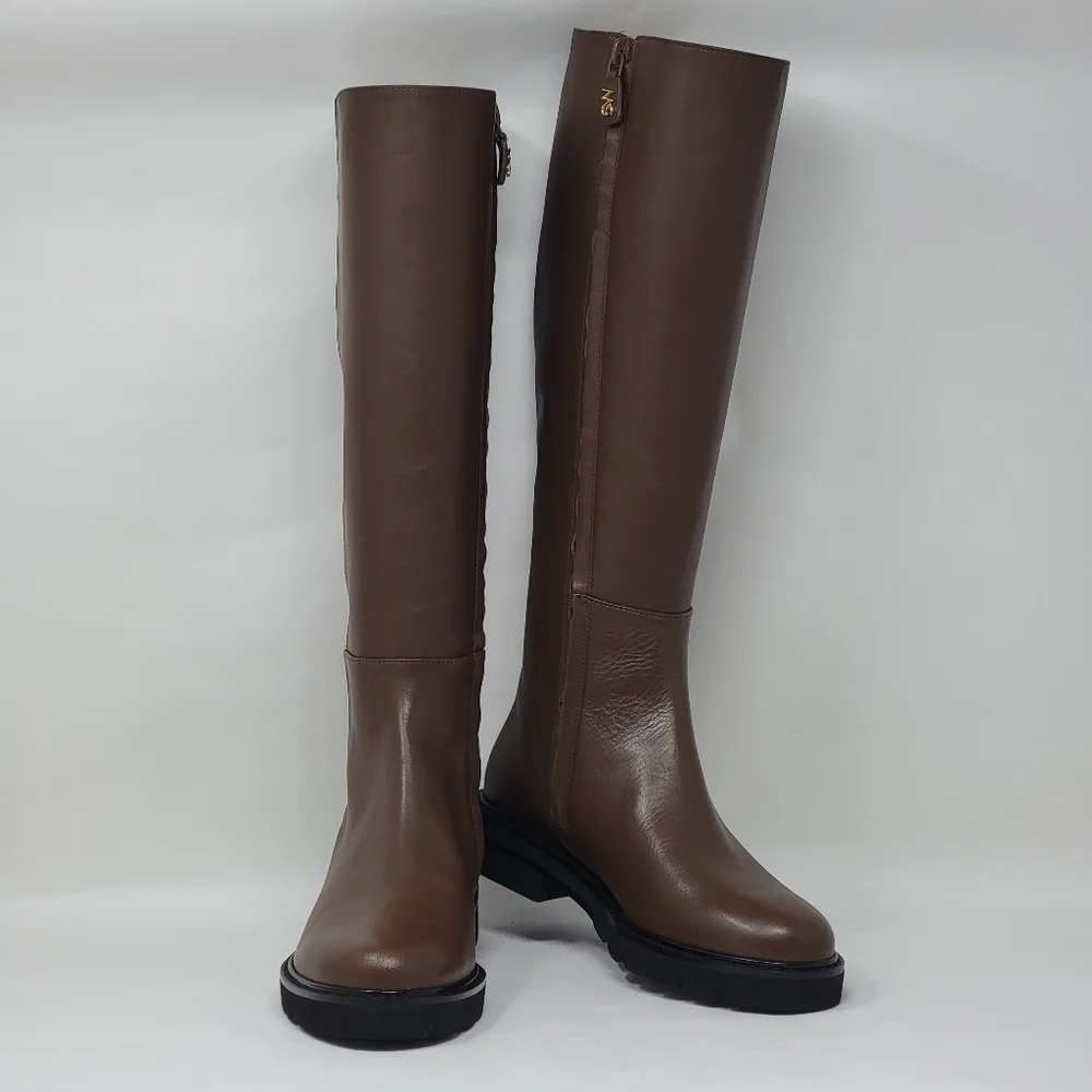 Stuart Weitzman Rider Knee Brown Boots Leather S6801 Women's Size 5 B New - Picture 3 of 13